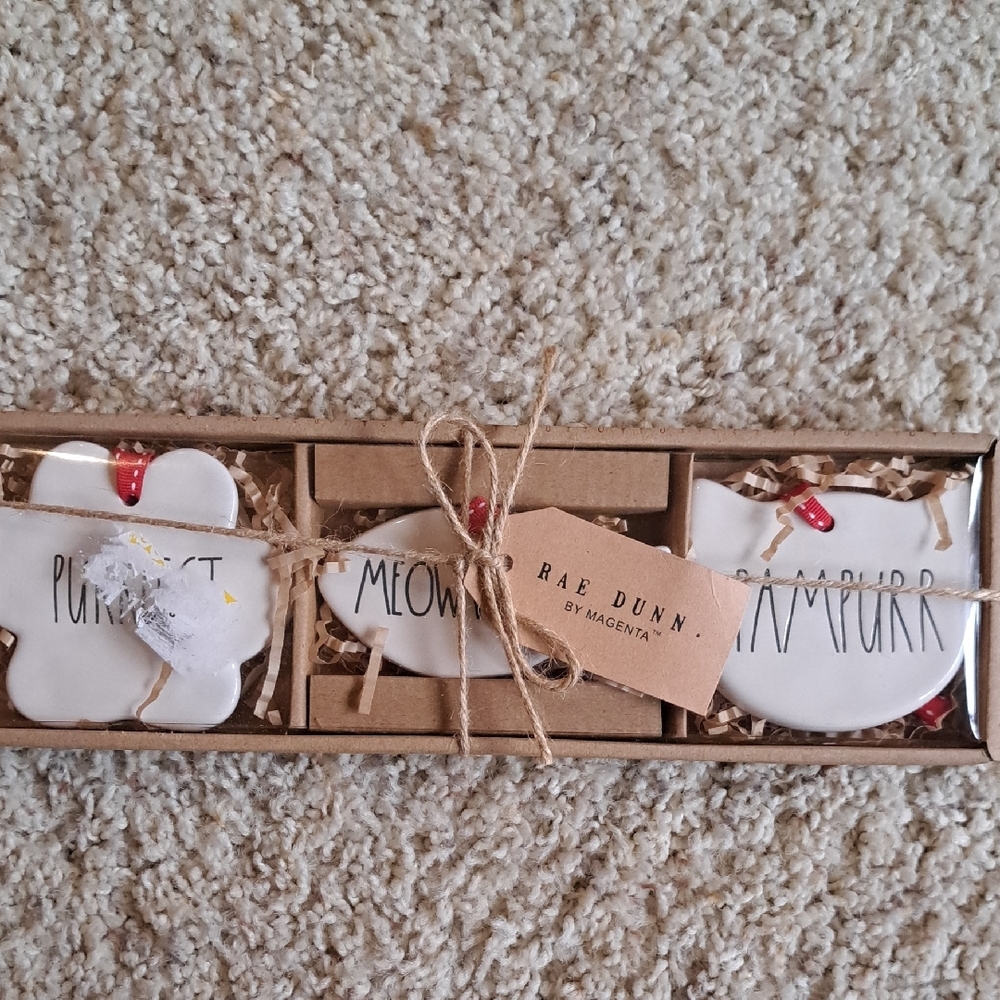 Rae Dunn Black and White Christmas Ornaments